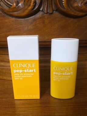 Clinique Pep-Start Daily UV Protector Broad Spectrum SPF 50, 1oz--NIB